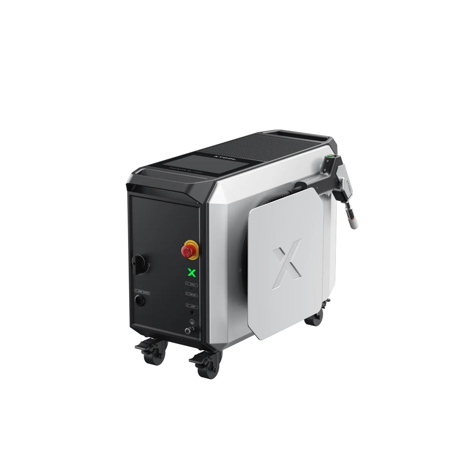 Black and silver industrial machine on a white background