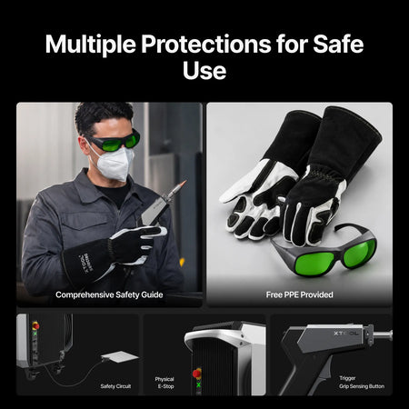 Safety items available for laser welding.