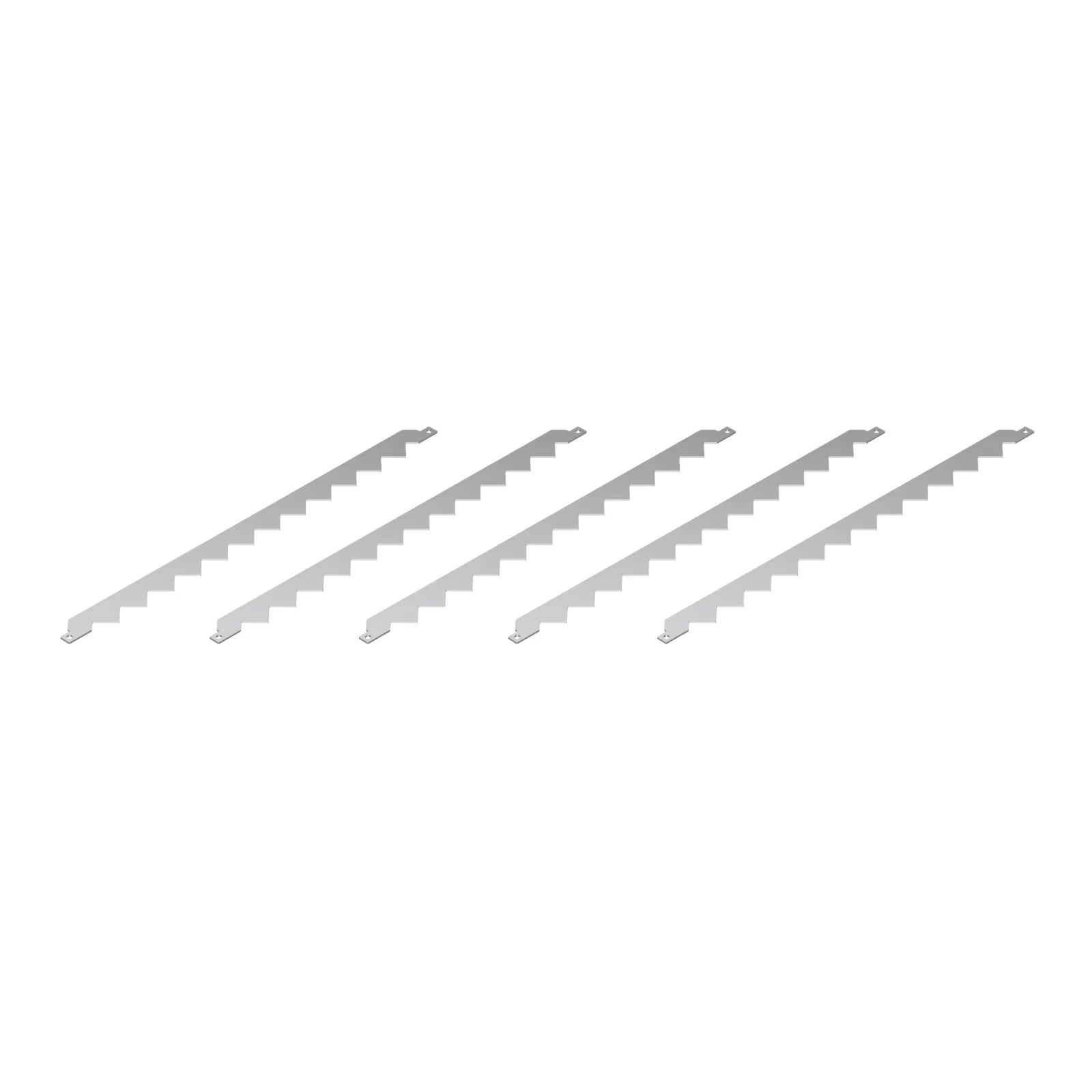Set of five Metal slats for a cnc.